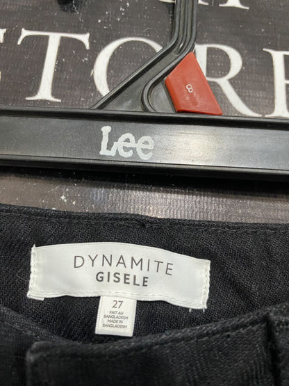 DYNAMITE |M | WAIST 28 | A74|    BLACK HIGH RISE WIDE LEG JEANS