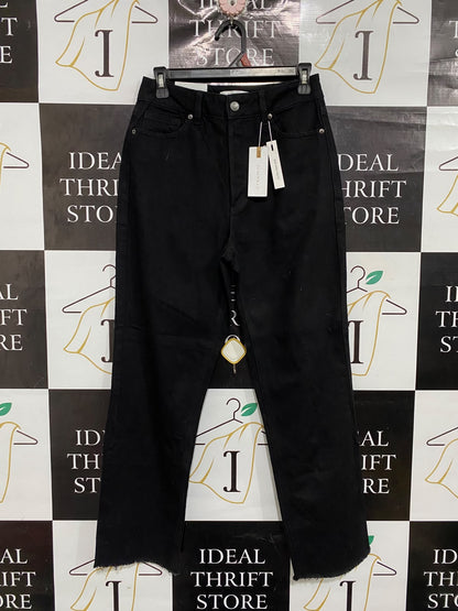 DYNAMITE |M | WAIST 28 | A74|    BLACK HIGH RISE WIDE LEG JEANS