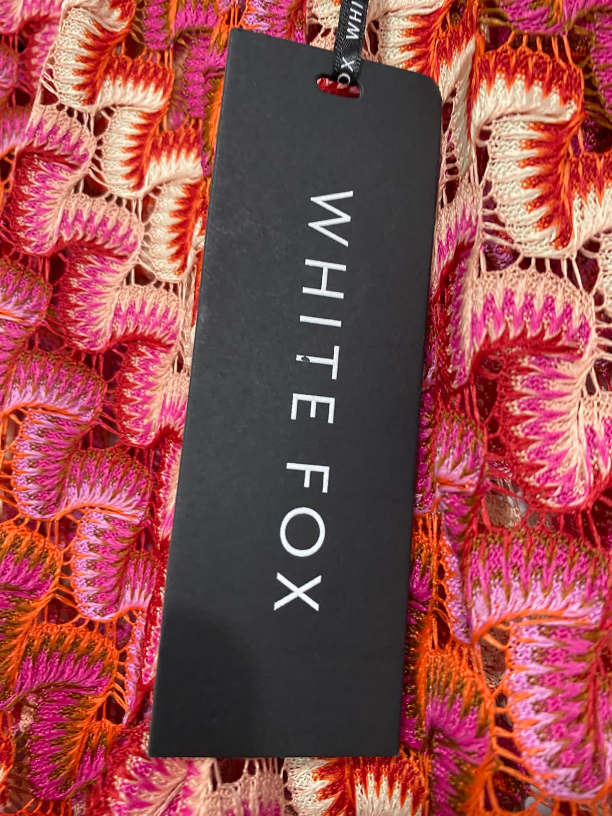 WHITE FOX |XS | WAIST 26 | A74|  PINK MULTICOLOR PRINTED WIDE LEG PANTS