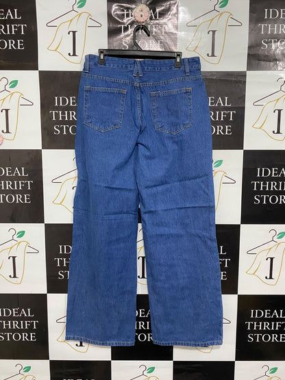 LIONESS |L | WAIST 34 | A74|  BLUE HIGH WAISTED WIDE LEG JEANS