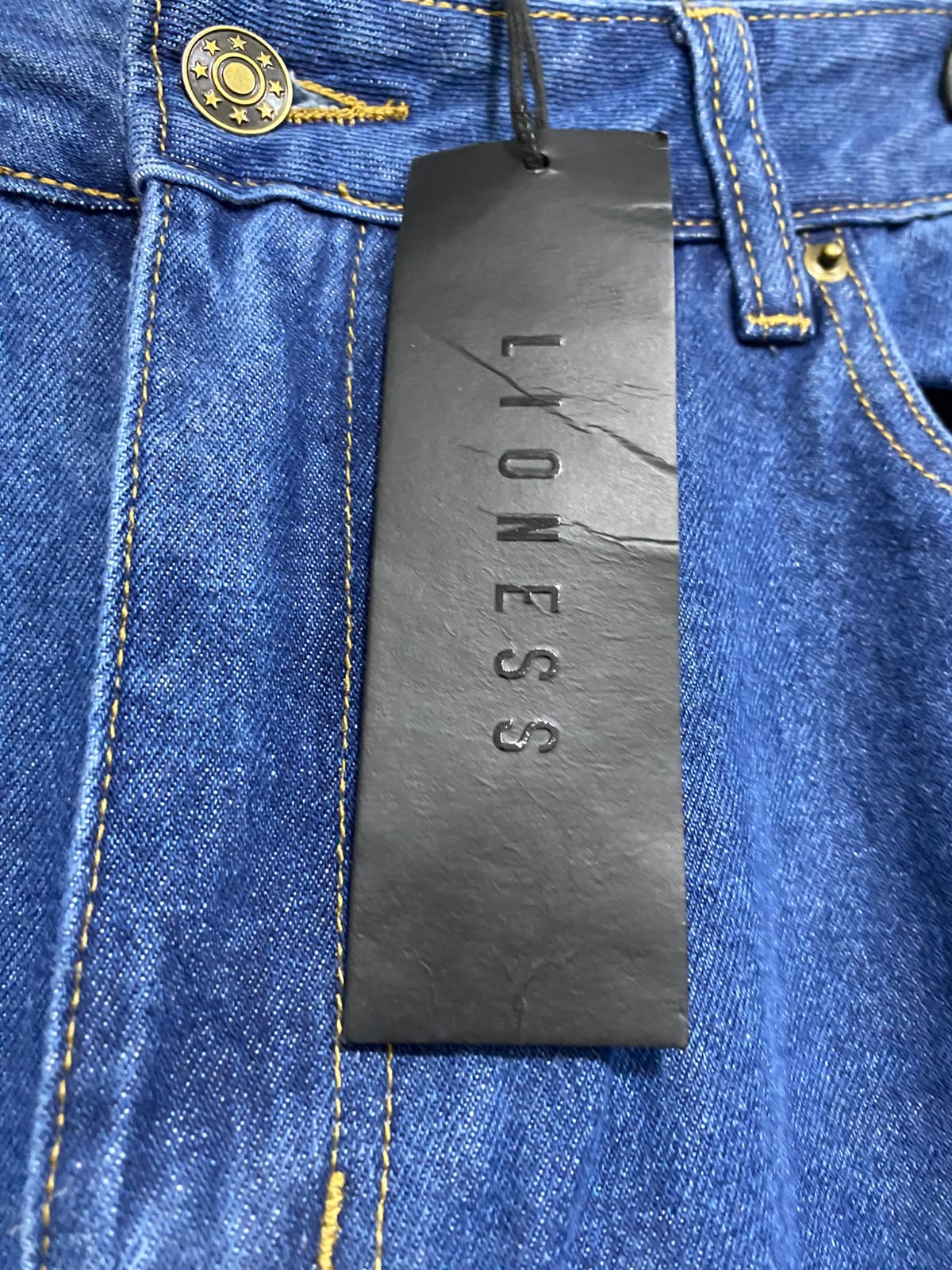 LIONESS |L | WAIST 34 | A74|  BLUE HIGH WAISTED WIDE LEG JEANS