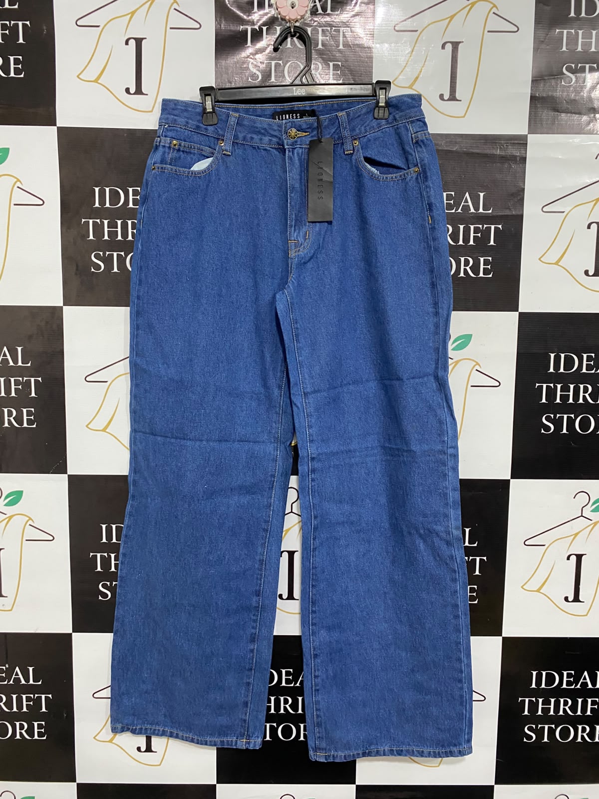 LIONESS |L | WAIST 34 | A74|  BLUE HIGH WAISTED WIDE LEG JEANS
