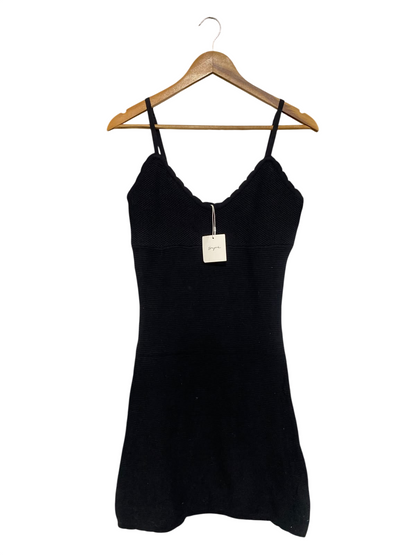 SUPRE |S | BUST 16 | A75 | BLACK RIBBED CAMI MINI DRESS