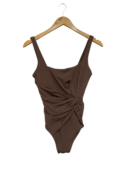 NEXT |S | BUST 13 | A75 | BROWN RUCHED ASYMMETRIC SWIMSUIT BODYSUIT
