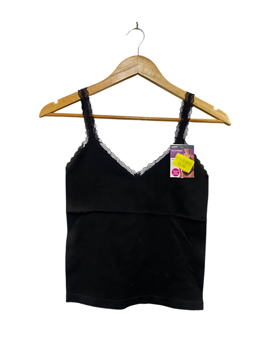 ANKO |M | BUST 13 | A75 | BLACK LACE TRIM SEAMLESS CAMI TOP