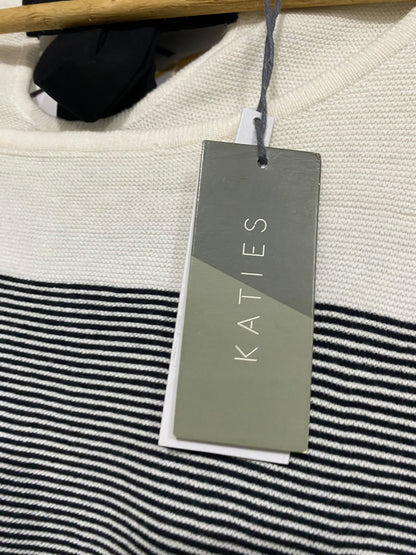 KATIES |M | BUST 22 | A76 | MULTICOLOR STRIPED LIGHTWEIGHT KNITTED TOP