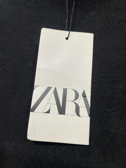 ZARA |M | BUST 14 | A75 | BLACK PADDED SHOULDER SLEEVELESS CROP TOP