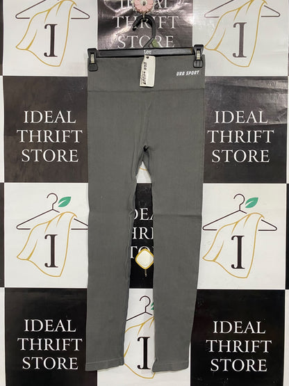 URB SPORT |XS | WAIST 24 | A75 | GREY RIBBED HIGH WAIST ACTIVEWEAR LEGGINGS