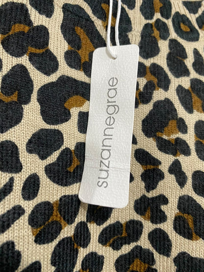 SUZANNE GRAE |S | BUST 21 | A75 | LEOPARD PRINT LONG SLEEVE KNIT PULLOVER TOP
