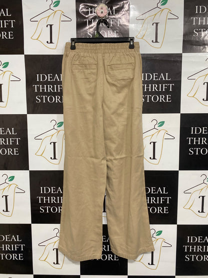GEORGE |M | WAIST 28 | A75 | BEIGE CASUAL DRAWSTRING WIDE-LEG TROUSERS