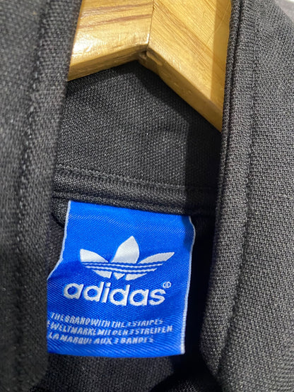 ADIDAS |M | BUST 21 | A75 | BLACK THREE-STRIPE ZIP-UP TRACK JACKET