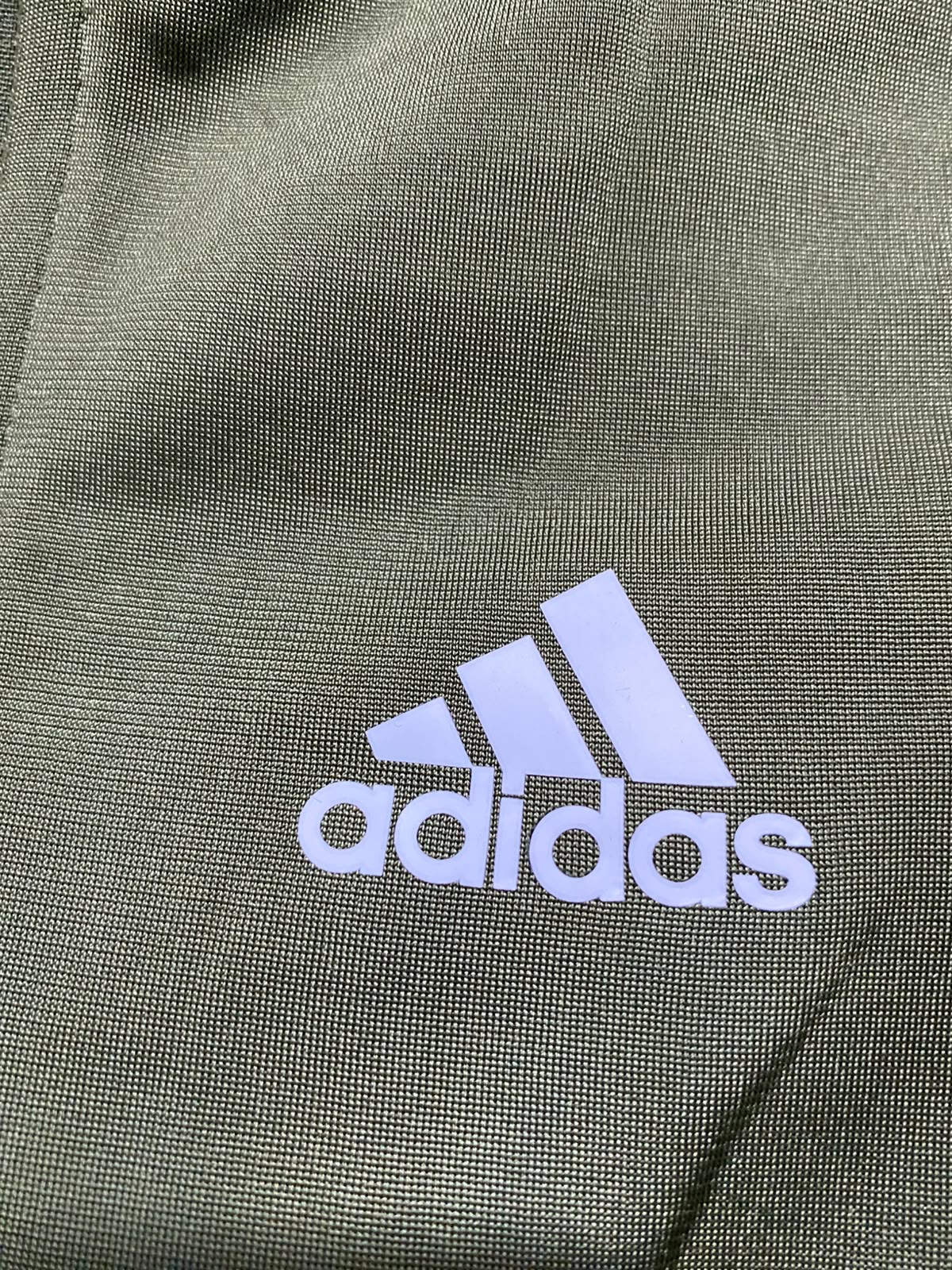 ADIDAS |XS | BUST 18 | A75 | OLIVE GREEN THREE-STRIPE ZIP-UP TRACK JACKET