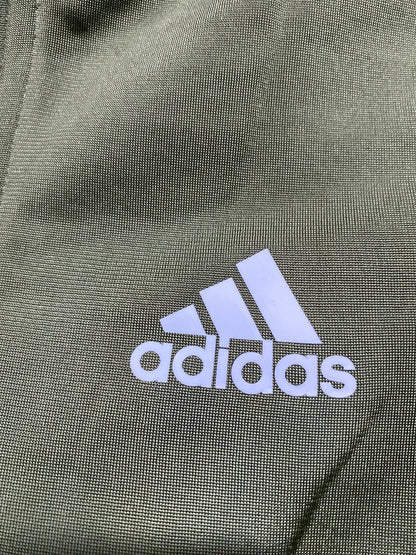 ADIDAS |XS | BUST 18 | A75 | OLIVE GREEN THREE-STRIPE ZIP-UP TRACK JACKET