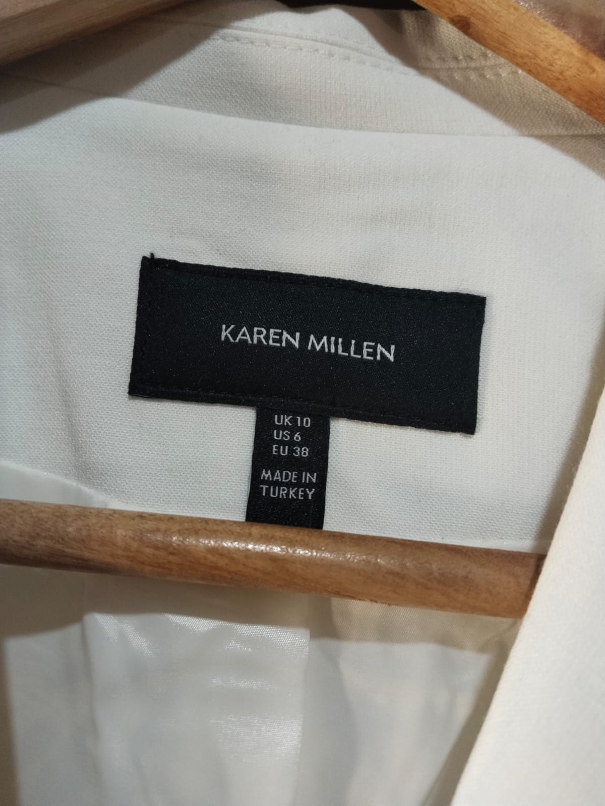 Karen Millen Women's White Jacket  W-15.5 / L-22.5