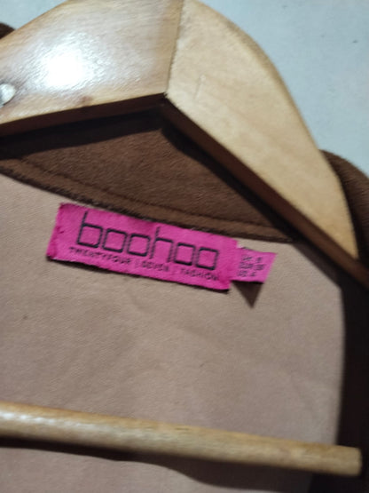 Fringe Detail Wool Look Maxi Coat | boohoo DK W-19/ L-47