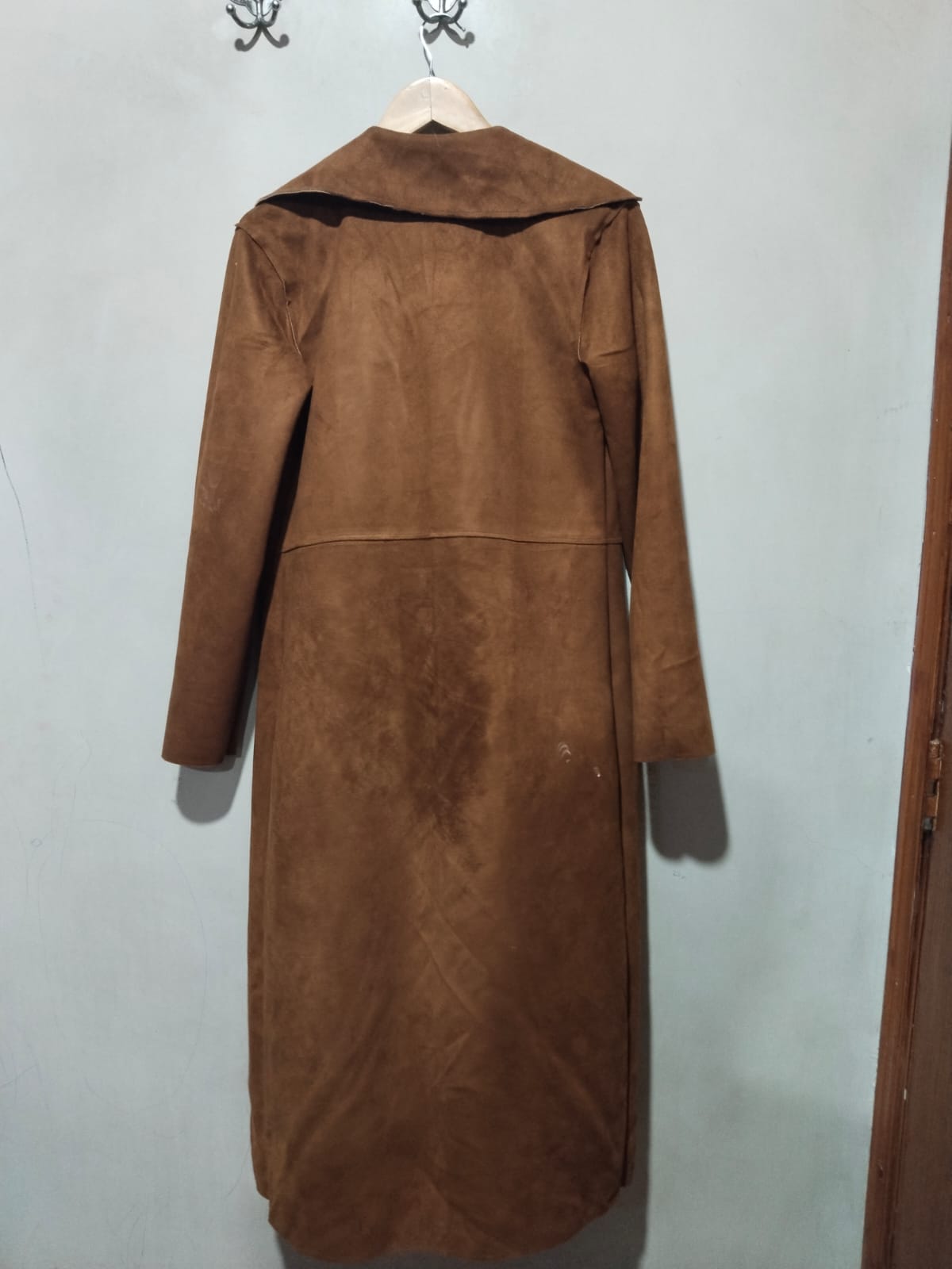 Fringe Detail Wool Look Maxi Coat | boohoo DK W-19/ L-47