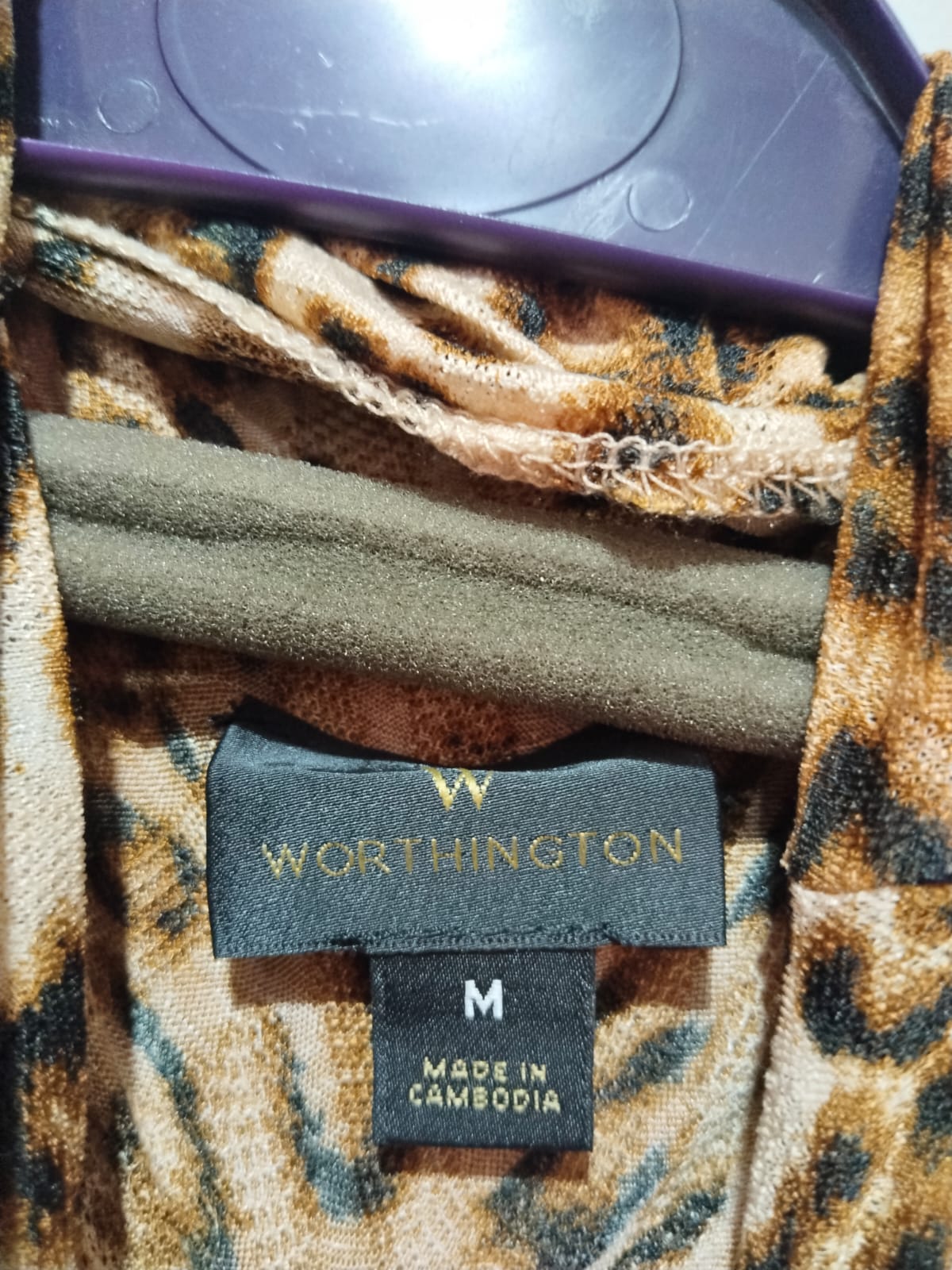 Worthington Leopard Print Top W-17 / L-23