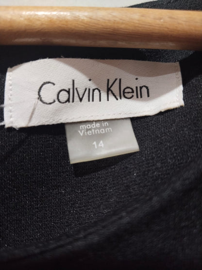 Calvin Klein Black/White Fit & Flare Dress W-19 / L-38