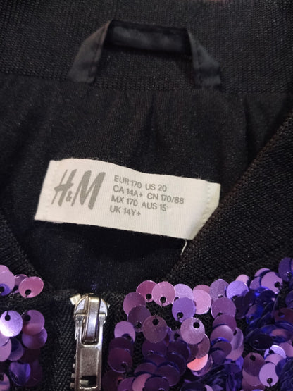 H&M Sequined bomber jacket W-18/ L-21