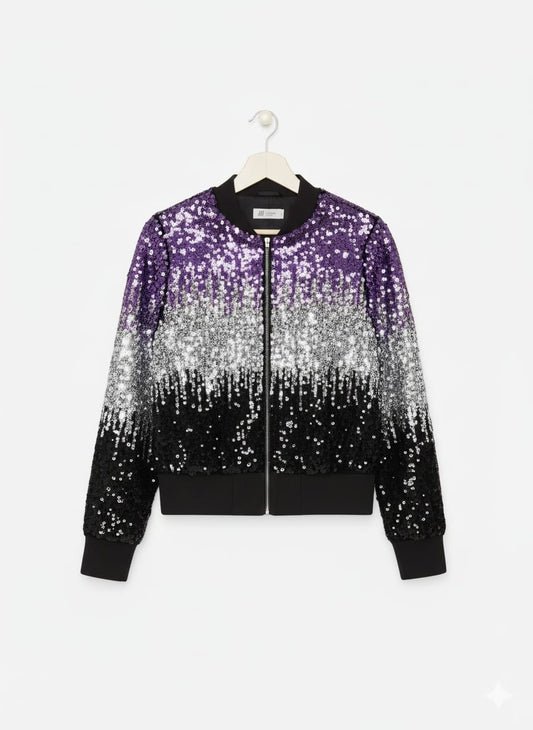 H&M Sequined bomber jacket W-18/ L-21