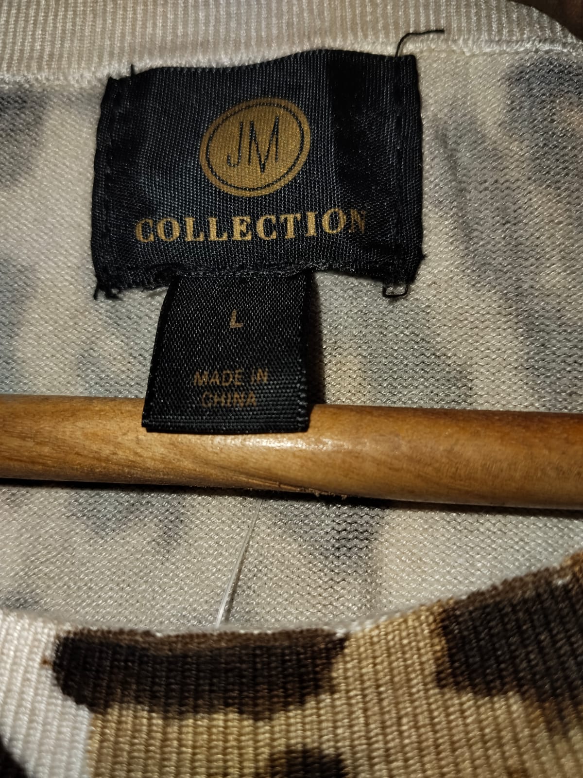 JM Collection Women’s Size Medium Ombre Brown Leopard Print Knit Tunic Top W-17 / L-29