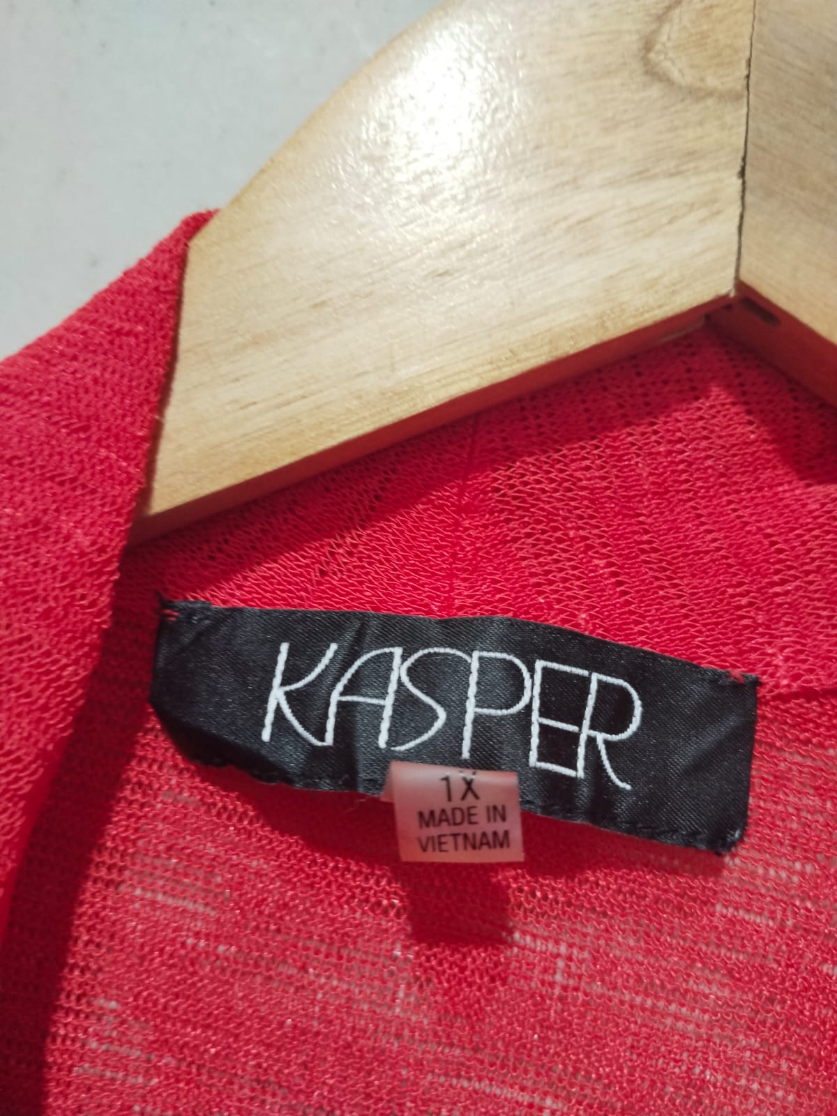 NWT Kasper Orange Knit Open Front Cardigan Sweater Women's W-23/ L-27