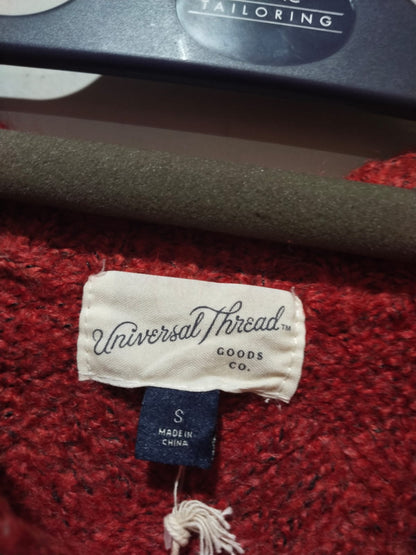 Universal Thread Co. Red Knit Size S Long Sleeve Crop Sweater W-20 / L-19