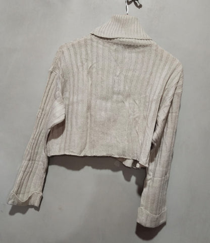 FASHION NOVA Kitten Soft Rib Turtleneck Sweater - Taupe W-21 / L-17