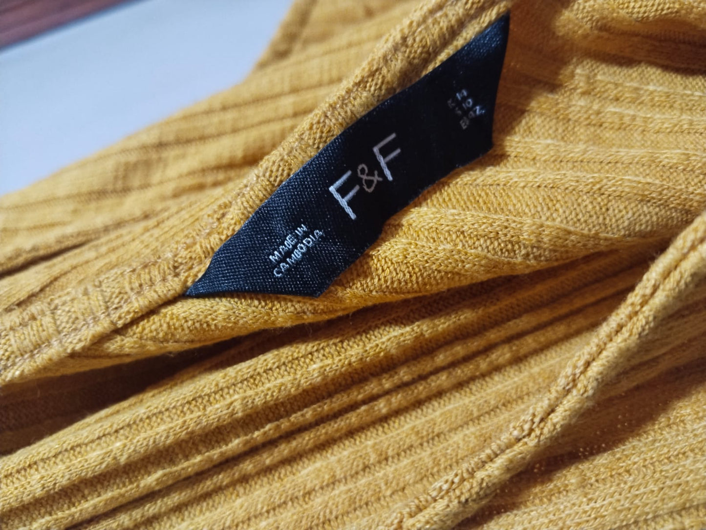 BNWT F&F Mustard Body Con Pencil Summer Dress UK 14  - W-17 / L-51