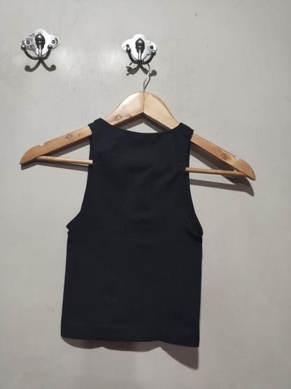 Primark Women's Black Vest TOP W-10/ L-15.5