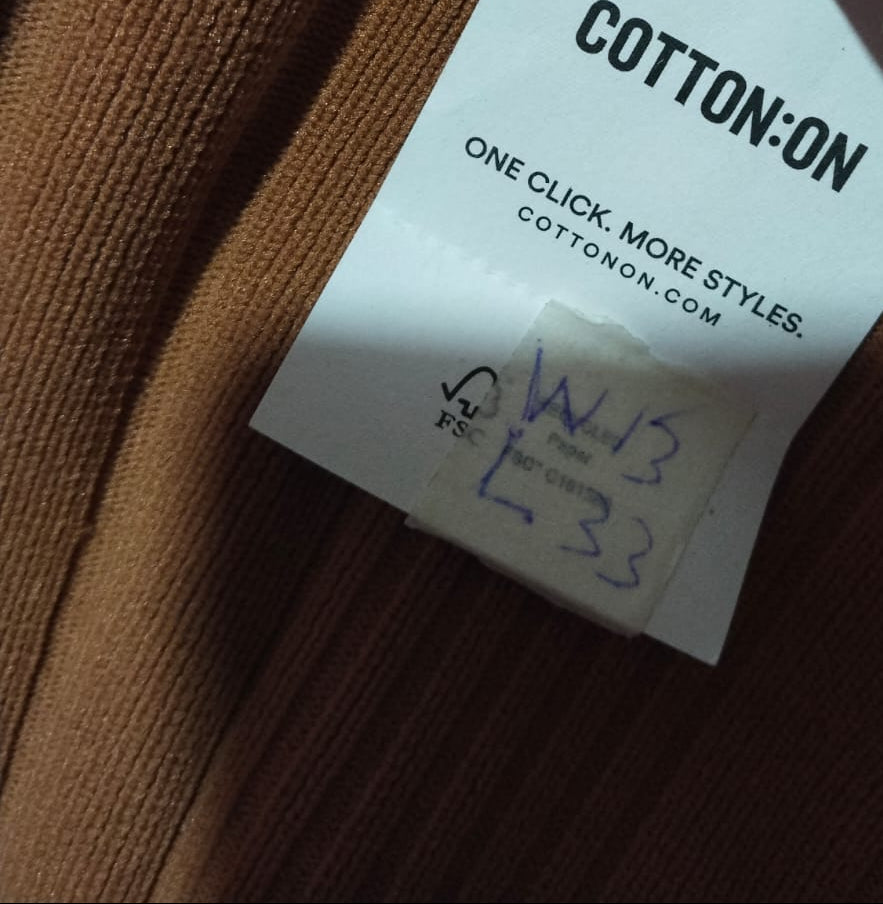 Cotton On Ribbed Bodycon Mini Dress W-13 / L-33