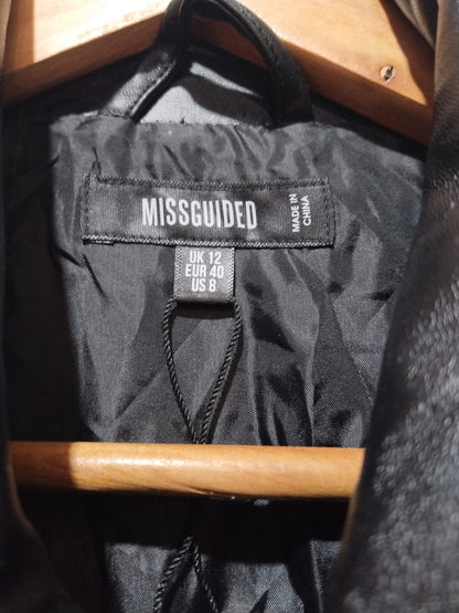 MISSGUIDED Leather Sleeveless Jacket W-22/ L-26.5