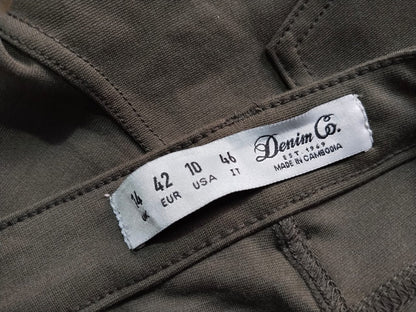 Denim Co. Dark Khaki Trousers / Jeans - Size UK 14 / US 10 / EUR 42