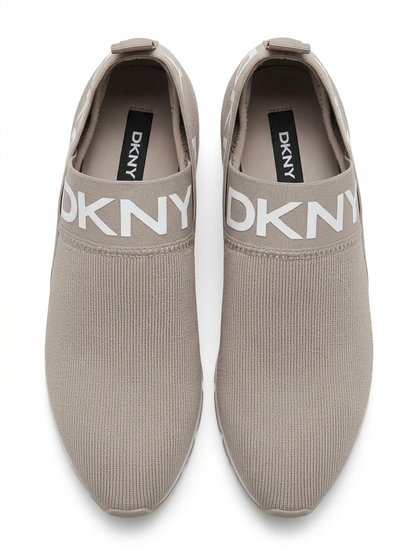 DKNY|EU38|PK8| Women's Knit Slip-On Sneakers – Taupe / Beige