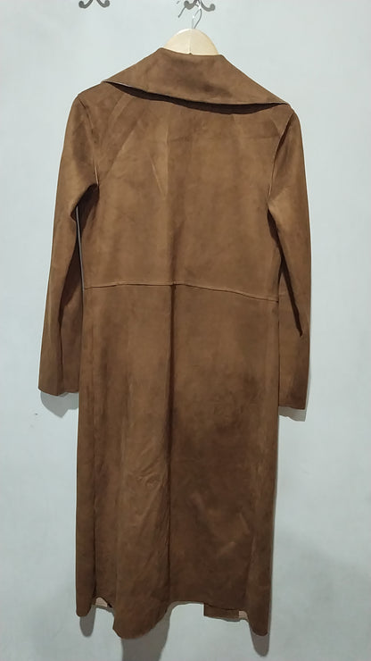 Fringe Detail Wool Look Maxi Coat | boohoo DK W-19/ L-47